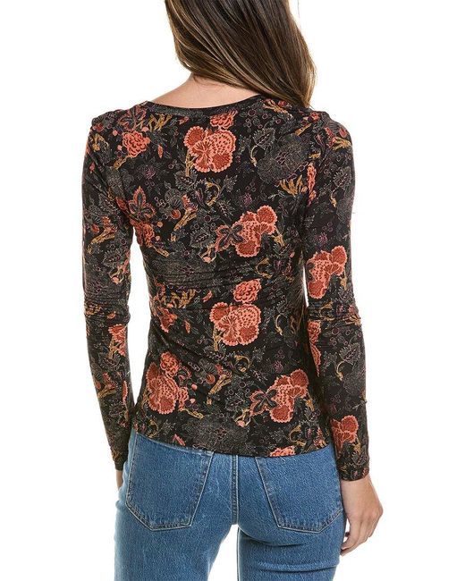 Ulla Johnson Black Aris Jersey U-Neck Top