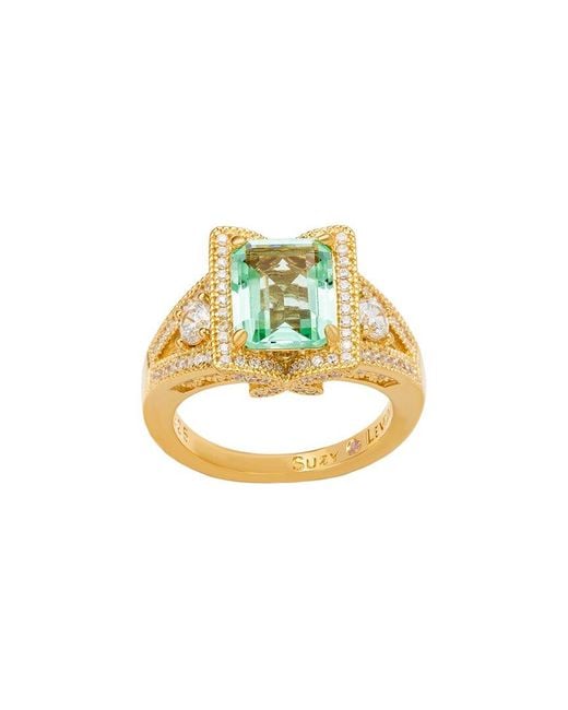 Suzy Levian CZ Jewelry Metallic Suzy Levian Silver Cz Ring
