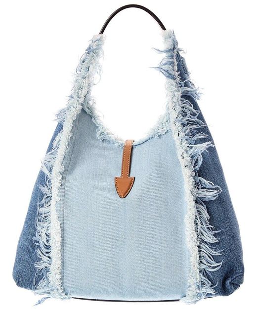 Tod's Blue Denim & Leather Tote