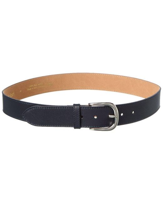 Isabella Rossetti Blue Drew Leather Belt