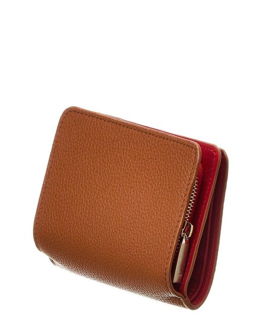 Christian Louboutin Brown By My Side Mini Leather Wallet