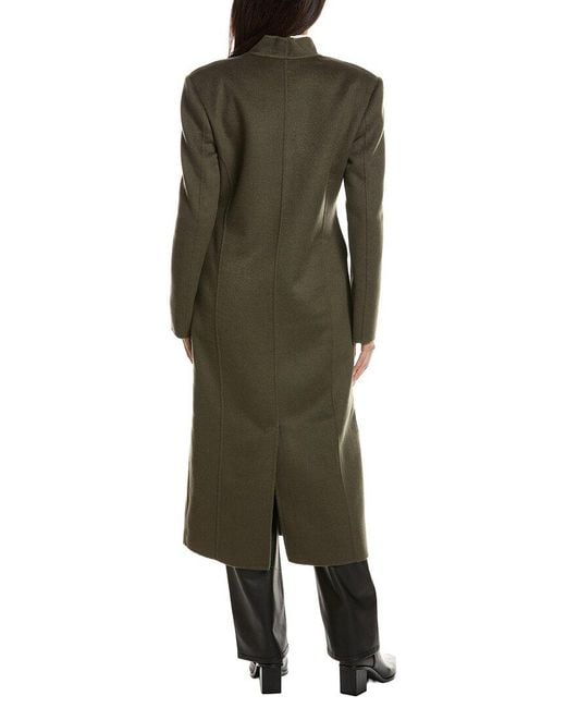 Lamarque Green Double Face Wool-Blend Coat