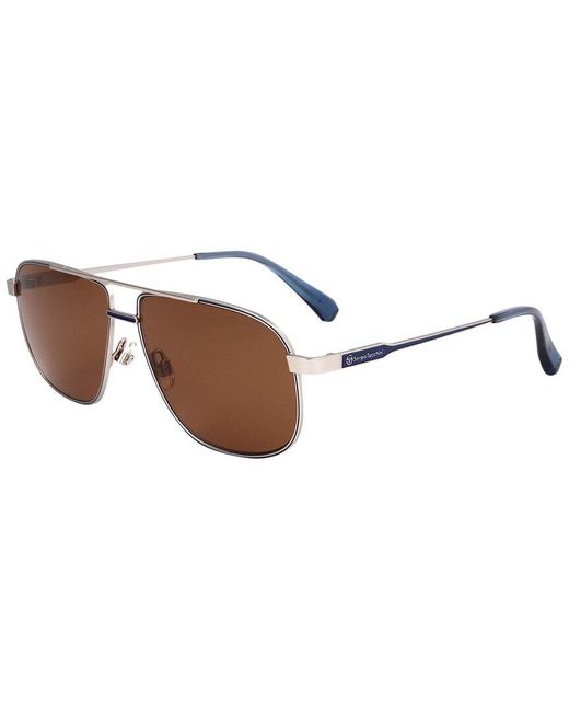 Sergio Tacchini Brown St7005 57mm Sunglasses for men