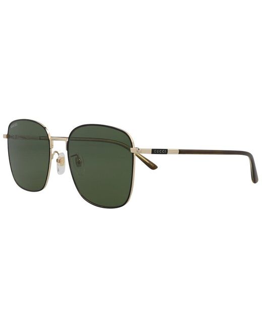 Gucci Green Gg1350S 58Mm Sunglasses for men