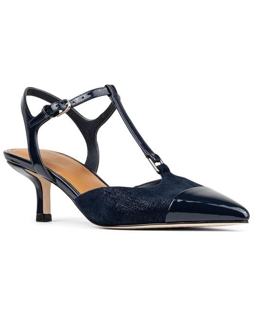 Donald J Pliner Blue Cyrca Leather Pump