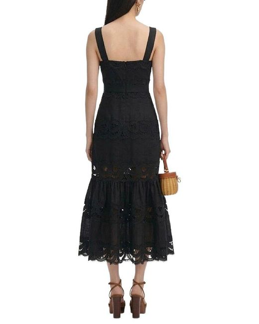 Amanda Royal Black Midi Dress