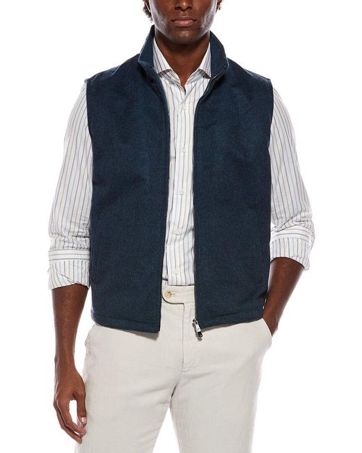 Isaia Blue Wool & Cashmere-Blend Sport Jacket for men