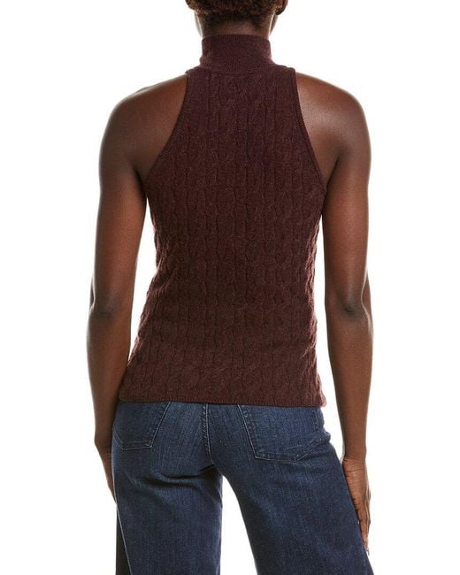 NAADAM Purple Coastal Cashmere Turtleneck Tank Top
