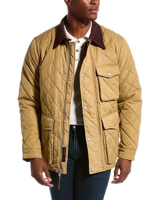 Robert Graham Diamond Quilted Utility Jacket in Natural for Men | Lyst