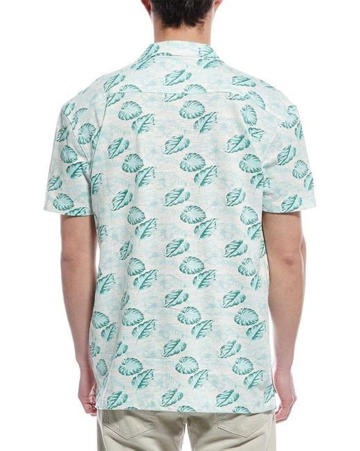 Report Collection Blue Woven Shirt for men