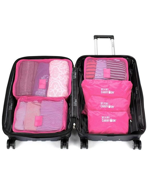Miami Carryon Pink Neon 12-piece Packing Cubes