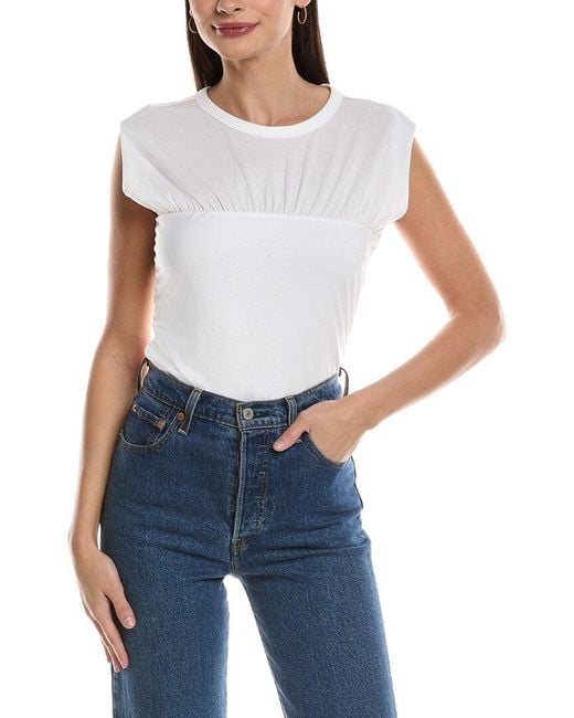 Rag & Bone Blue Jersey Banded Top