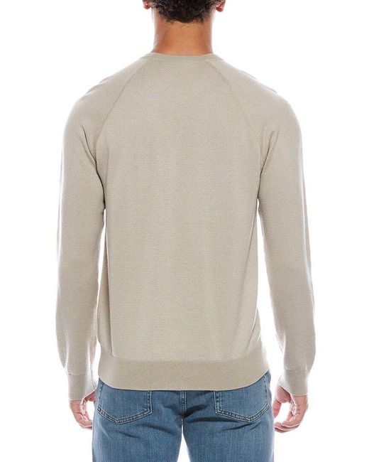 Vince Gray Birdseye Raglan Wool & Cashmere-Blend Crewneck Sweater for men