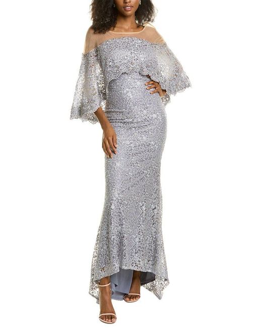 embroidered lace gown