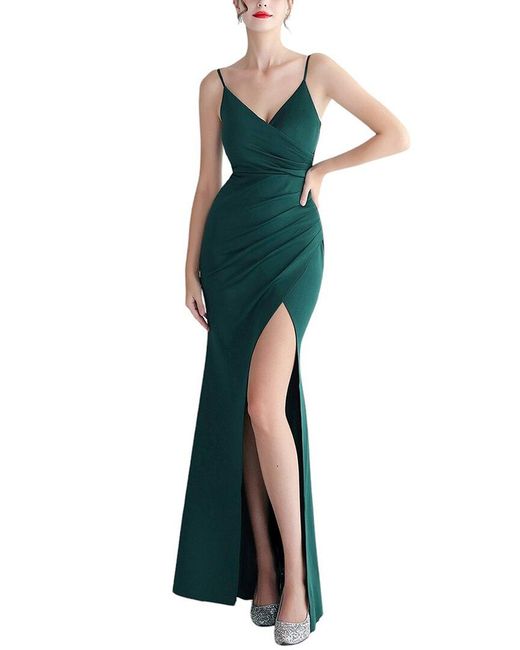 KALINNU Green Maxi Dress