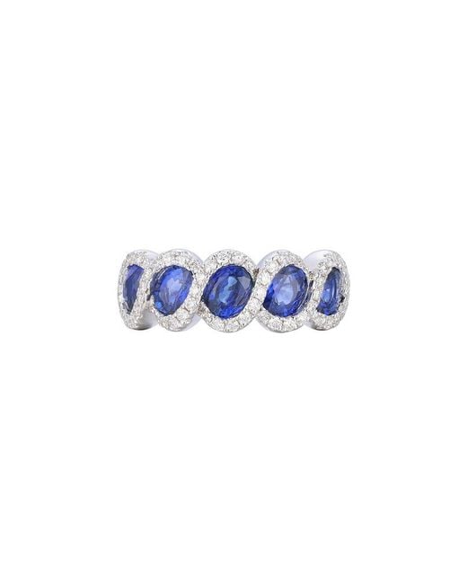 Gregg Ruth Blue 14K 2.51 Ct. Tw. Diamond & Sapphire Ring