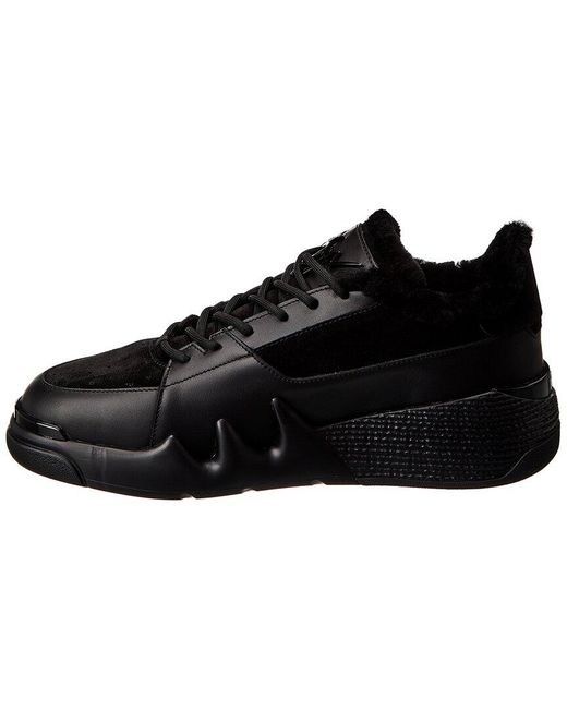 Giuseppe Zanotti Black Talon Leather & Suede Sneaker for men