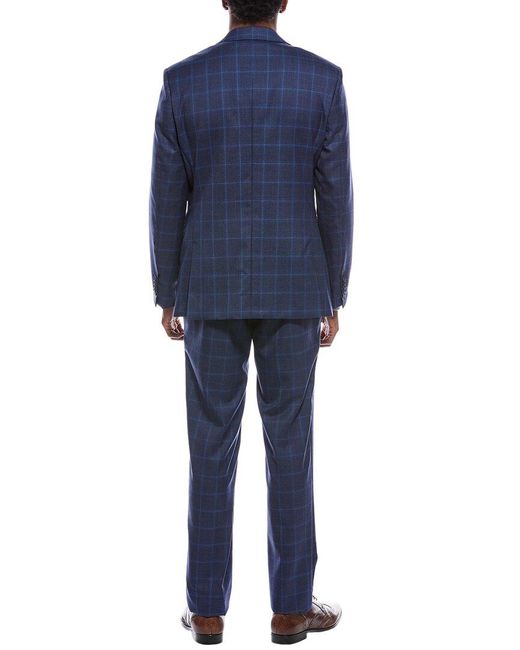 English Laundry Blue 2Pc Wool-Blend Suit for men