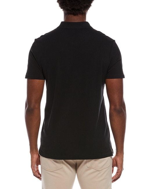 7 For All Mankind Black Pique Polo Shirt for men