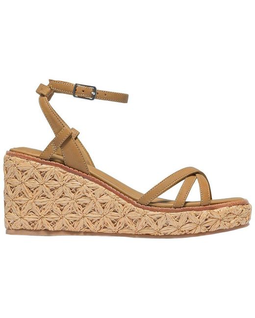 Bernardo Metallic Cairo Leather Wedge