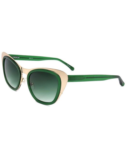 Linda Farrow Green Erdem By Edm17 53mm Sunglasses
