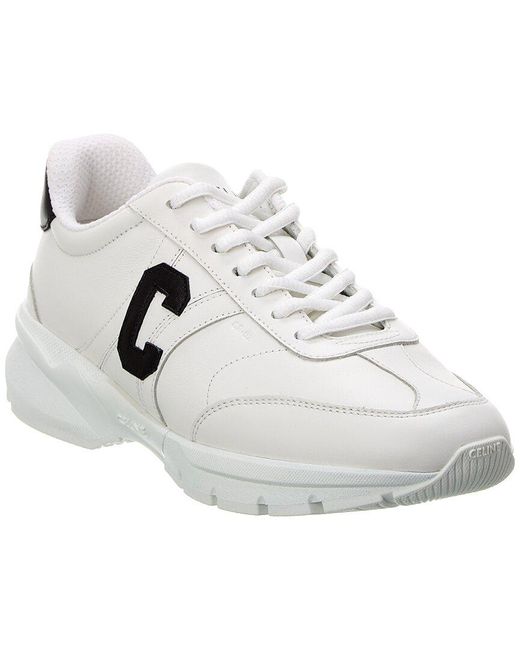 Céline White Runner Cr-02 Leather Sneaker