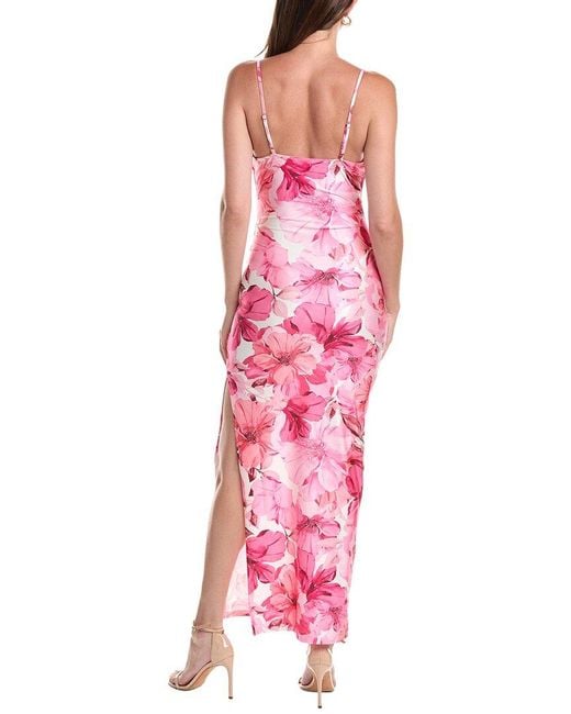 Marion Pink Tropical Maxi Dress