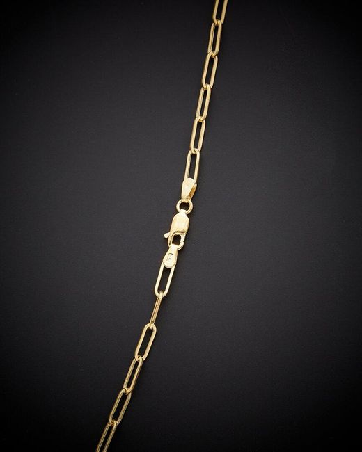 Italian Gold Black 14k Paperclip Chain Necklace