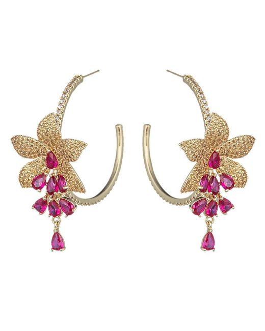 Eye Candy LA White The Luxe Collection Cz Cuff Earrings