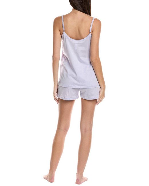 Hanro Blue 2pc Juliet Short Pajama Set