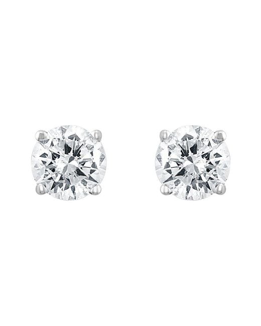 Effy Fine Jewelry Metallic 14K 1.47 Ct. Tw. Diamond Earrings