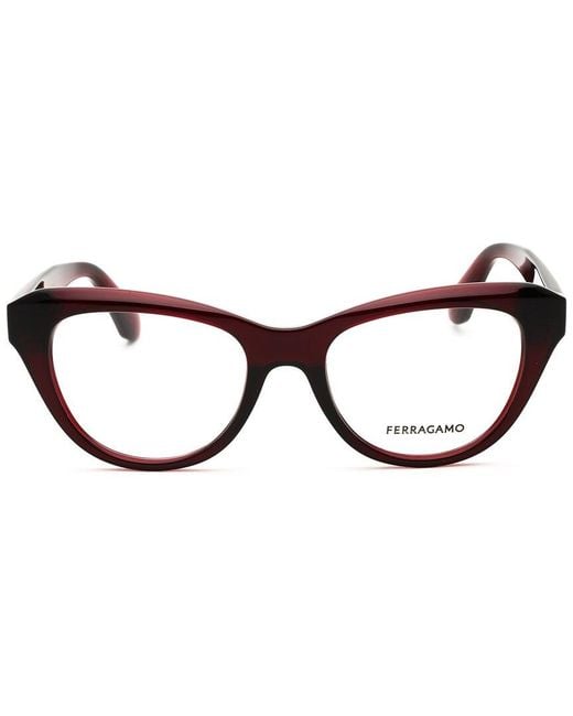 Ferragamo Brown 51Mm Optical Frames