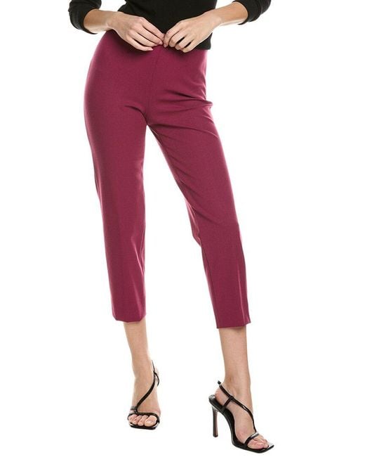 Piazza Sempione Red Audrey Wool-Blend Pant