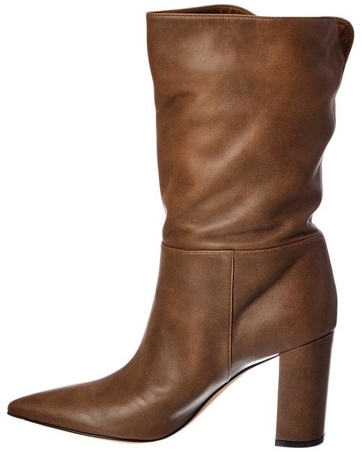 Gianvito Rossi Brown Piper 85 Leather Bootie