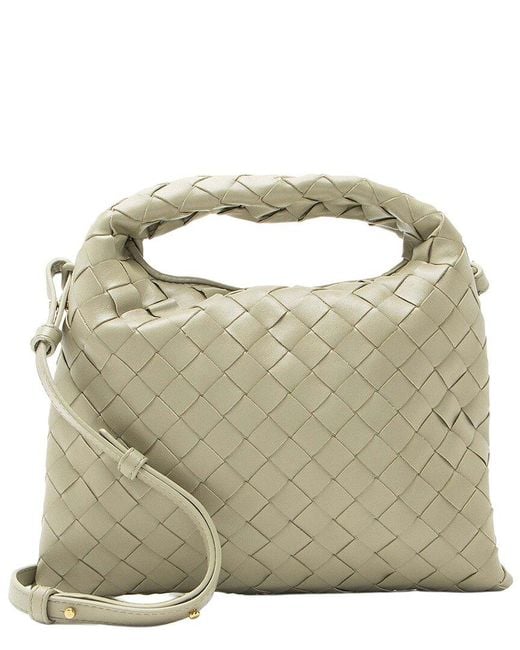 Bottega Veneta Metallic Inrecciato Calfskin Mini Hop Top Handle (authentic Pre-loved)