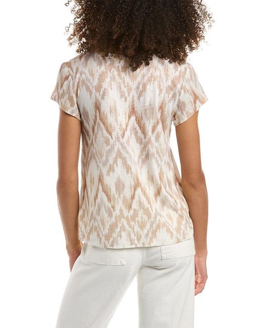 Splendid Brown Skyla Linen-blend T-shirt