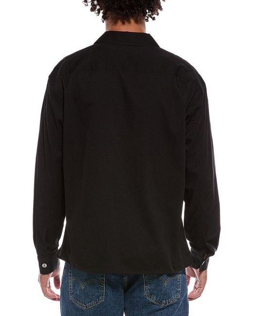 FRAME Black Frame Double Pocket Overshirt for men