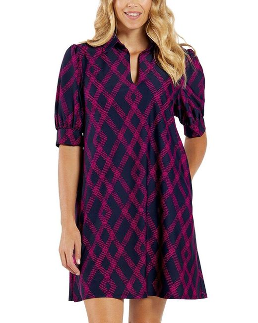 Jude Connally Purple Emerson Long Swing Dress
