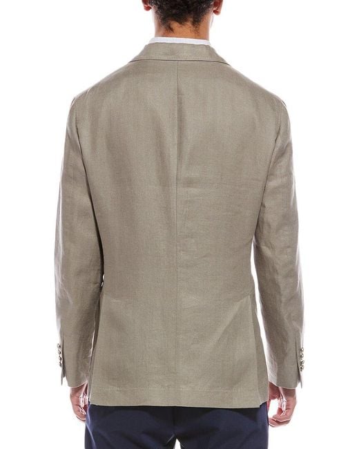 Brunello Cucinelli Gray Linen Blazer for men