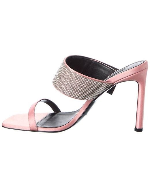 Sergio Rossi Pink Paris 90 Satin Sandal