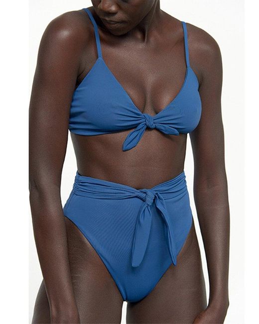Mara Hoffman Blue Goldie Bikini Bottom