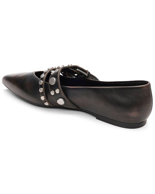 Ash Black Britnie Leather Flat