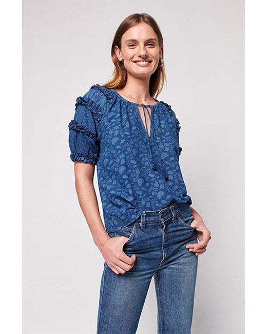 Faherty Brand Blue Bodhi Top