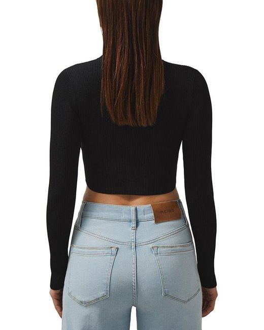 Reiss Black Sandy Knitted Mclaren Top