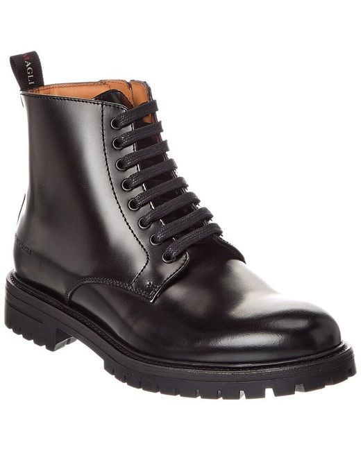 Bruno Magli Black Griffin Leather Boot for men
