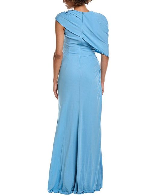 Halston heritage blue gown online