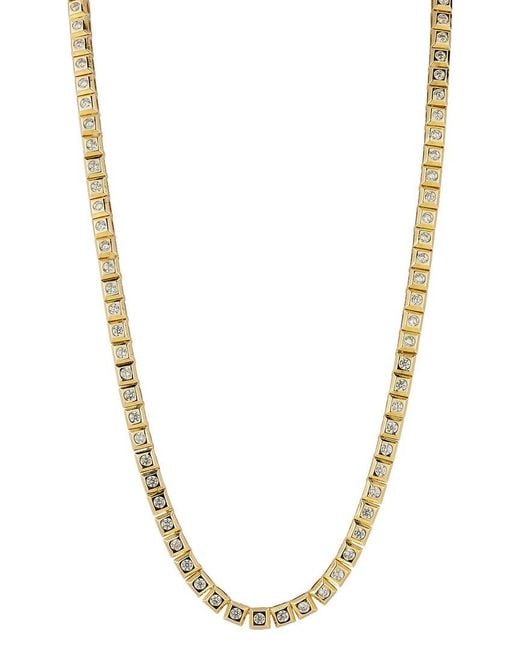 Chloe and Madison Metallic Jewelry 18K Plated Cz Tennis Necklace
