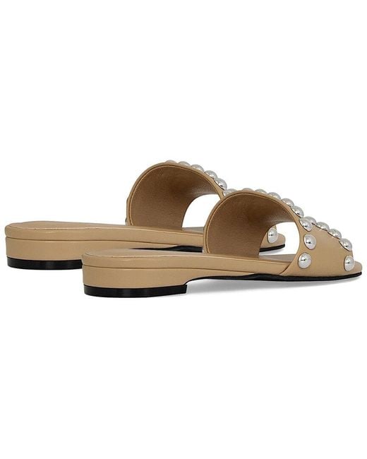 Rebecca Minkoff White Dome Leather Sandal