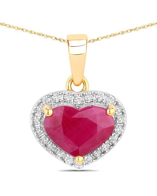 Diana M Pink 14K 2.08 Ct. Tw. Diamond & Ruby Pendant