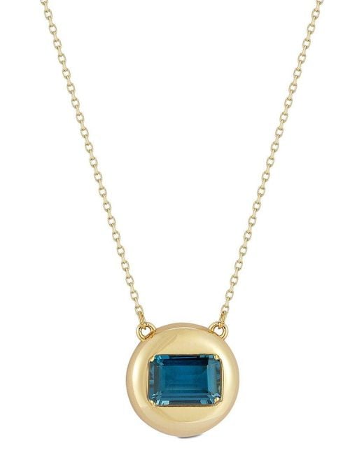 Ember Fine Jewelry White 14K London Topaz Necklace